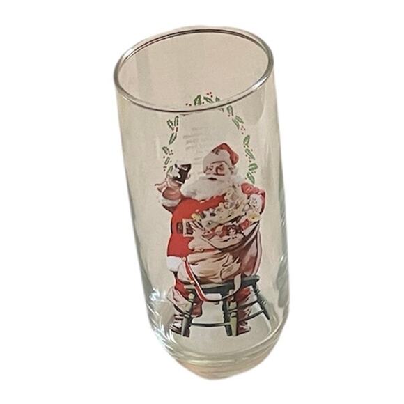 Vintage Coca Cola Coke Haddon Sundblom Santa Christmas 6" High Glass-‎ 1… - Picture 5 of 13